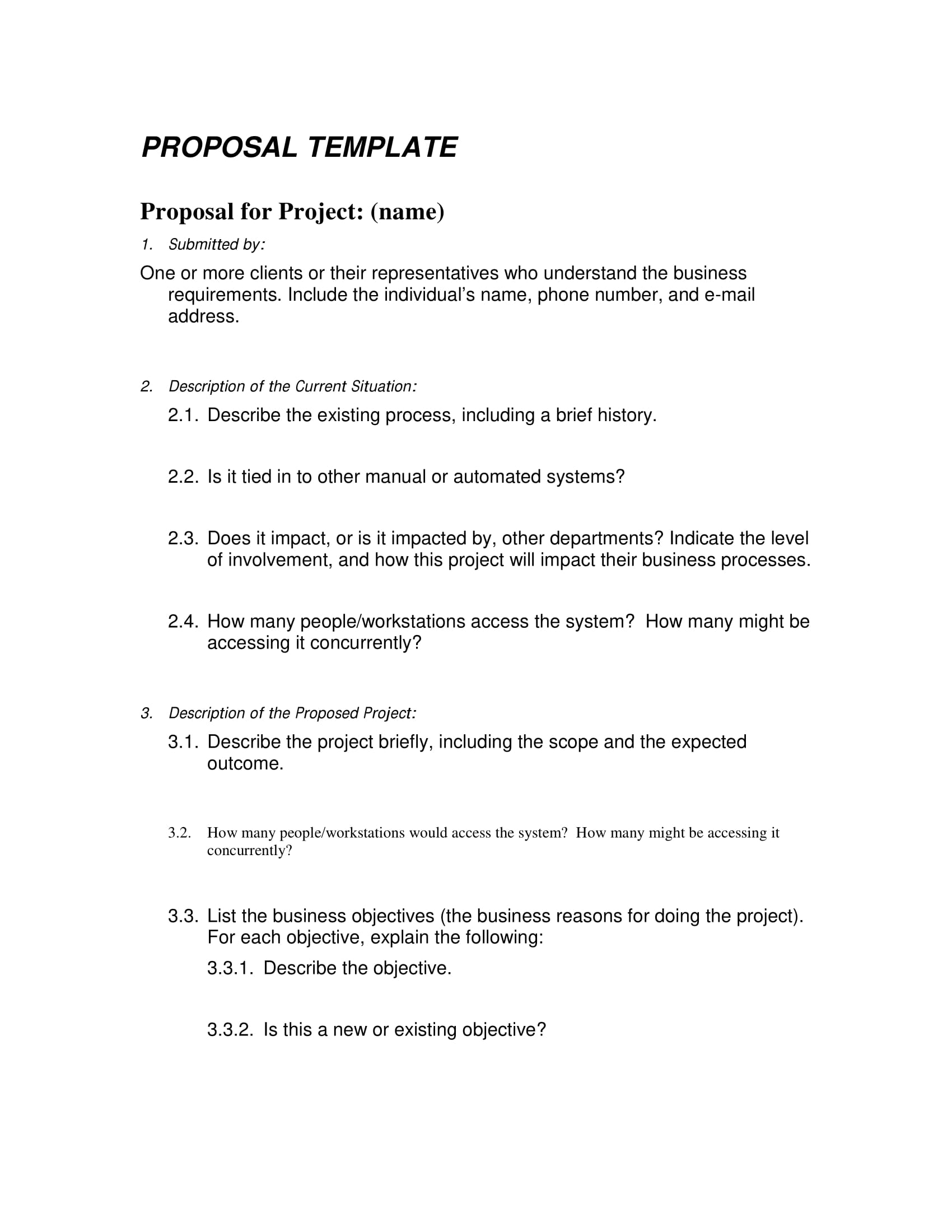 what should a proposal paper look like