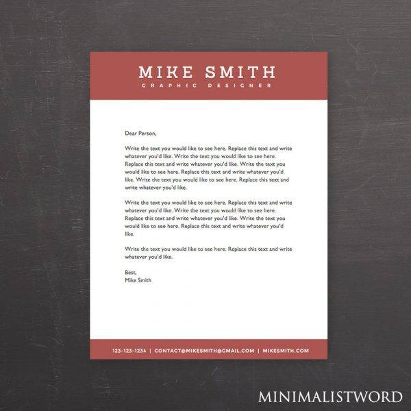 red business letterhead example1