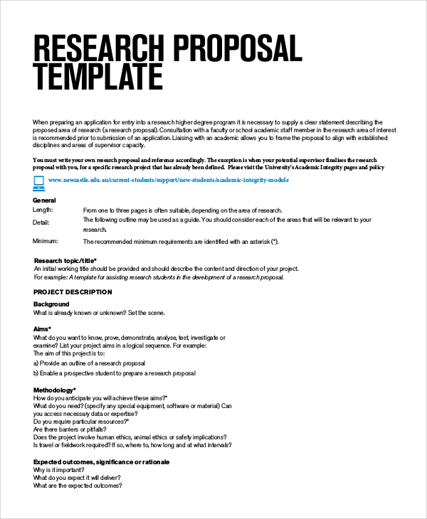 research proposal template example