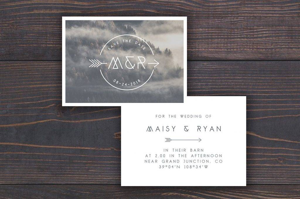 rustic save the date template example1
