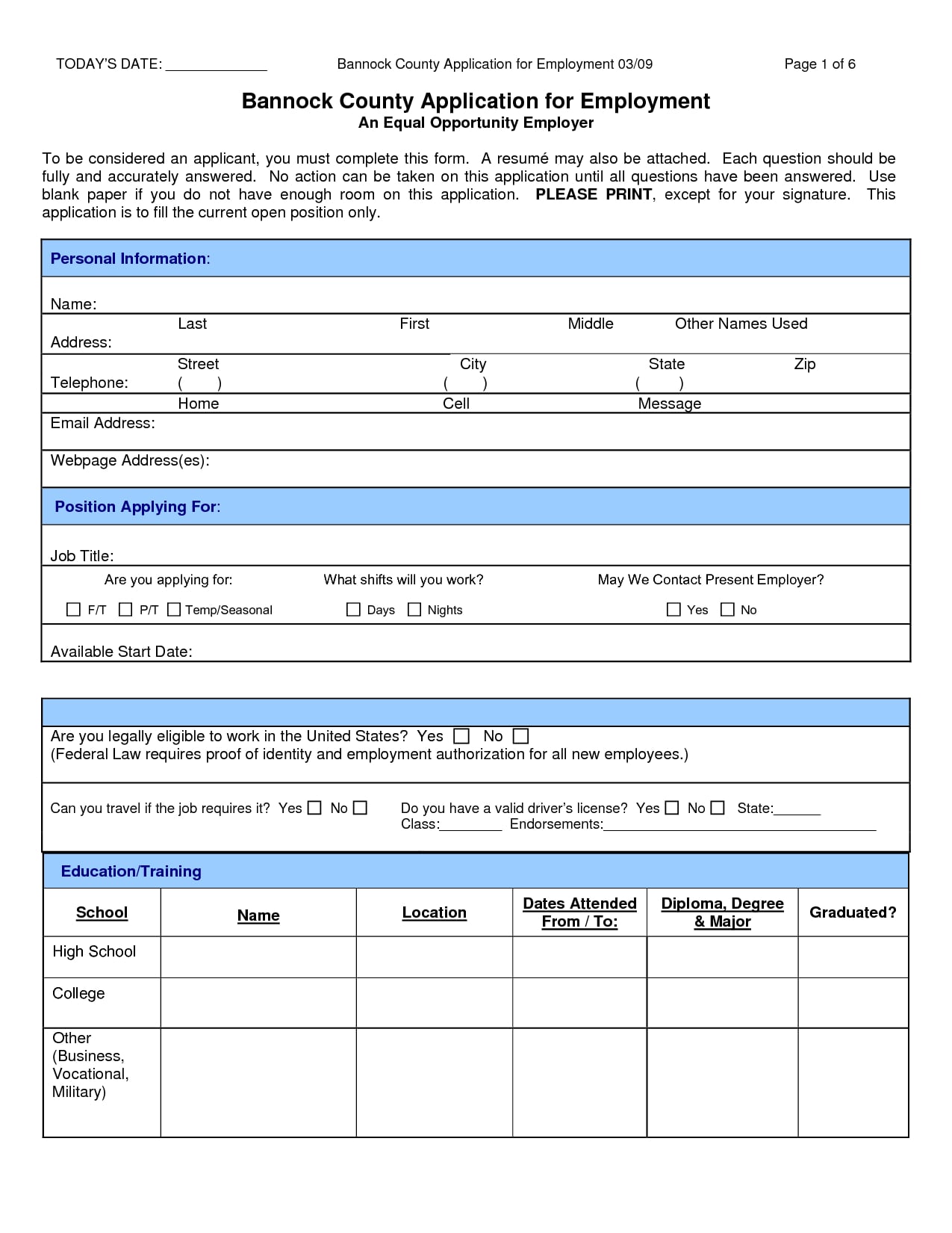 Sample County Application Review Form Example