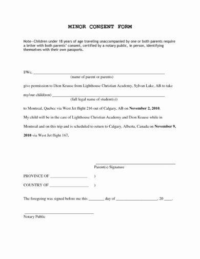 Authorization Letter To Travel With Child Canada Onvacationswall
