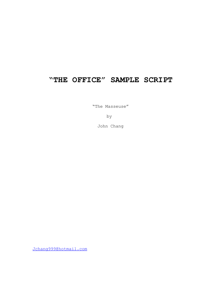 Short Script Writing - 8+ Examples, Format, Pdf | Examples