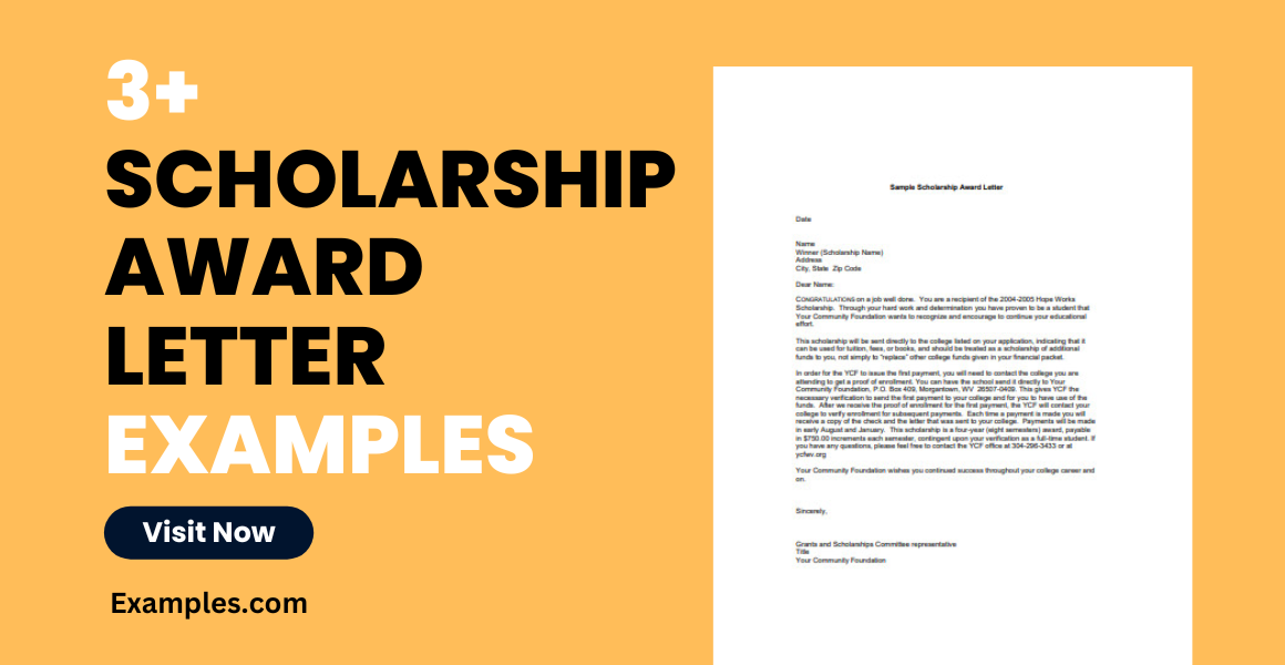 Scholarship Award Letter Examples