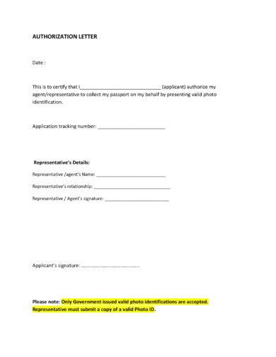 11+ Simple Authorization Letter Examples - PDF, Word ...