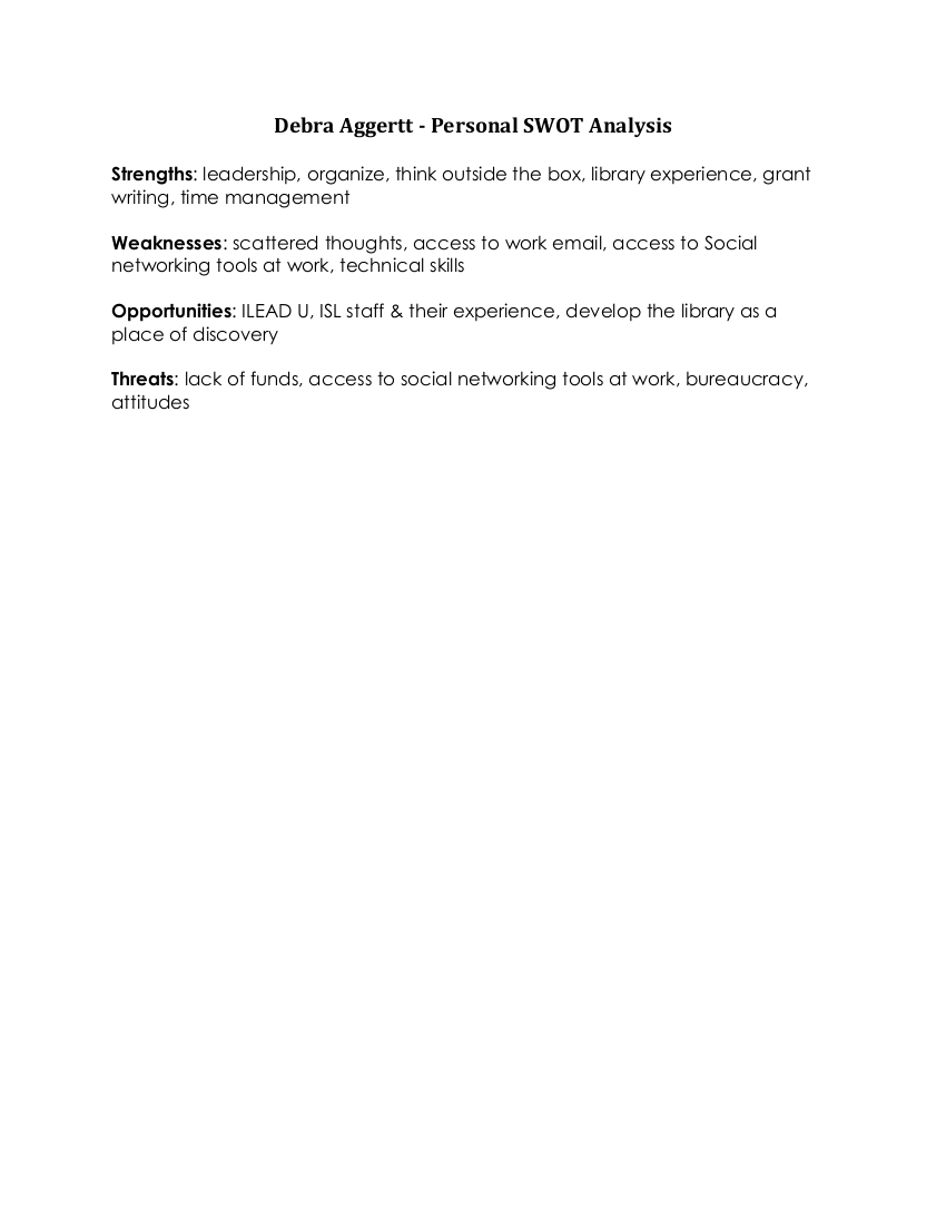 Personal SWOT Analysis - 6+ Examples, Format, Pdf | Examples