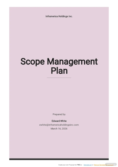 simple scope management plan template