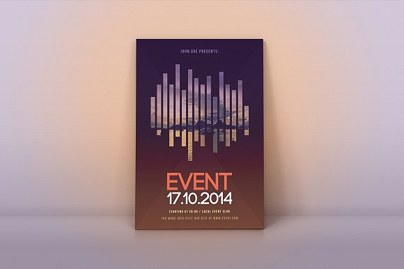 sophisticated graphics event announcement example