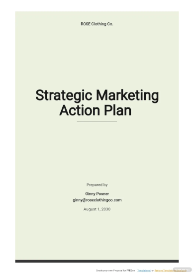 strategic marketing action plan template