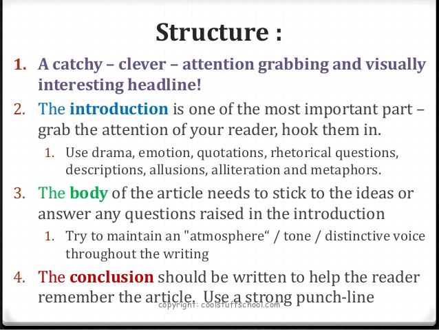 feature article writing example