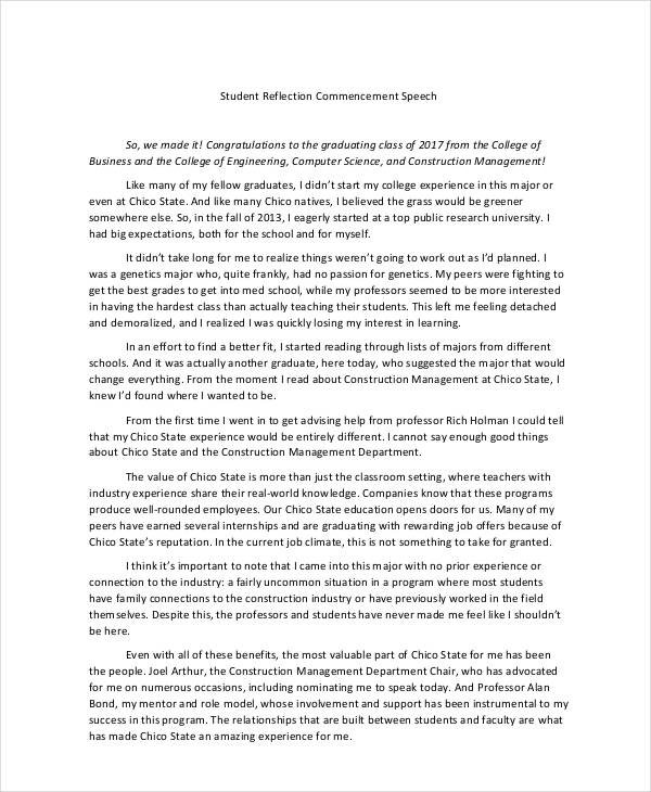 Commencement Speech Examples Pdf Examples