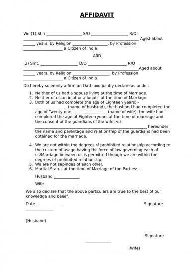 sworn affidavit of marriage example1