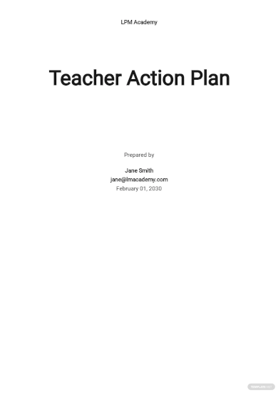 teacher action plan template