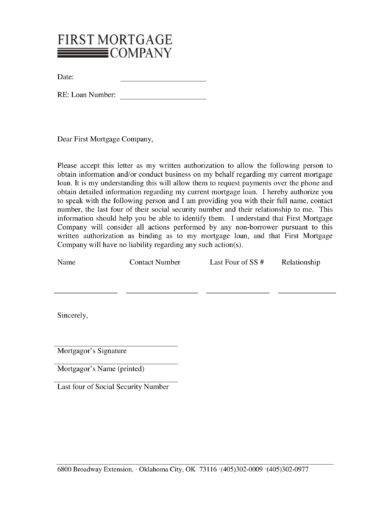 third party mortgage authorization letter example1
