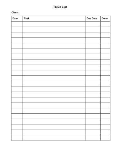 to do list template example1