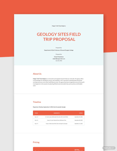 travel agency proposal template