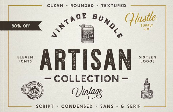 vintage artisan label bundle example1