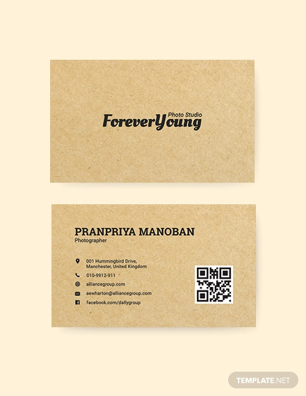 vintage style business card
