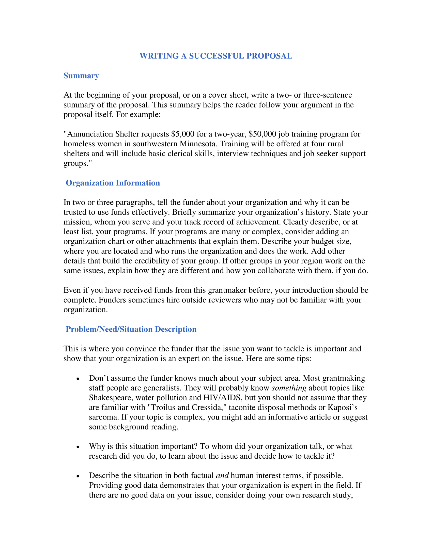 22+ Proposal Writing Examples - PDF, Word  Examples With Regard To Nsf Proposal Template
