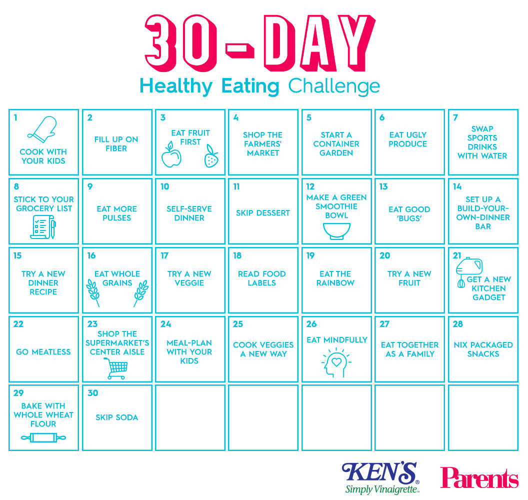 30 Day Healthy Meal Plan Calendar