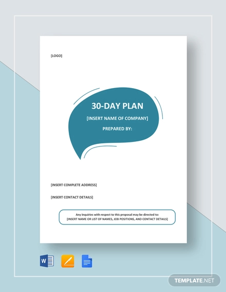 30 day plan example