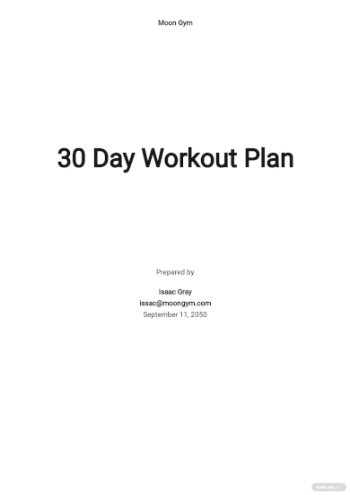 30 day workout plan template