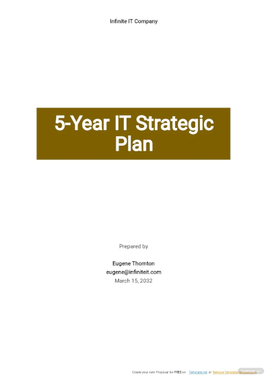 5 year it strategic plan template