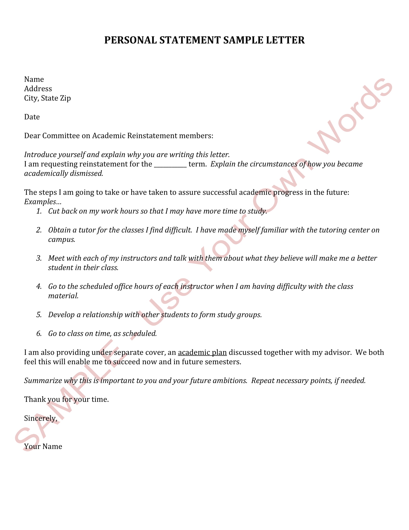 12+ Official Statement Letter Format Examples - PDF, DOC 