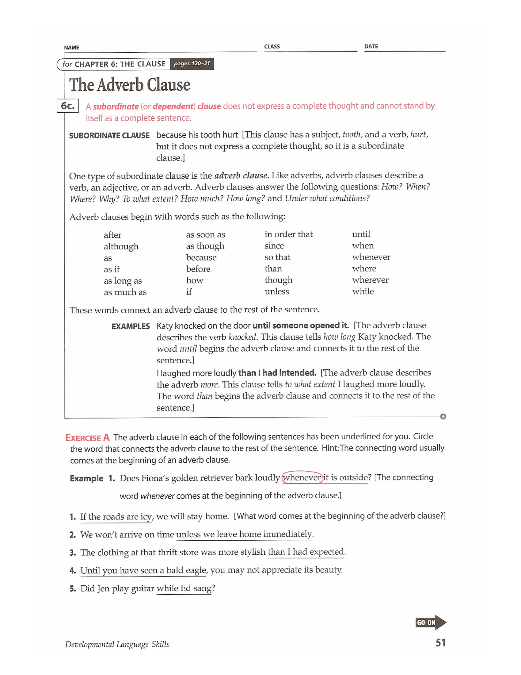 Adverb Clause 9 Examples Format Sample Examples