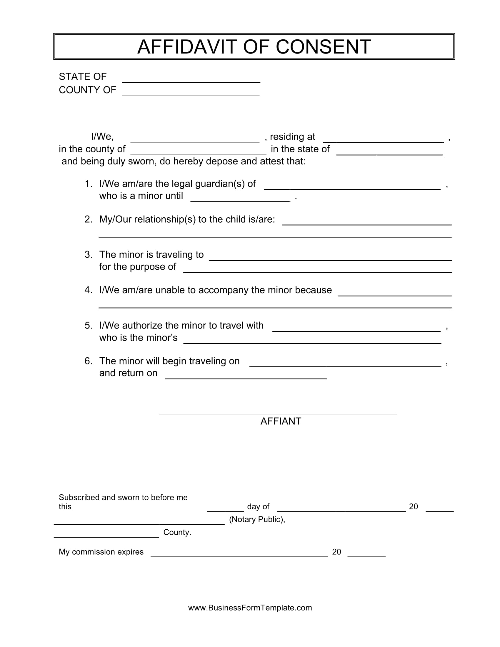 Affidavit Of Consent 10 Examples Format Pdf Examples 7950