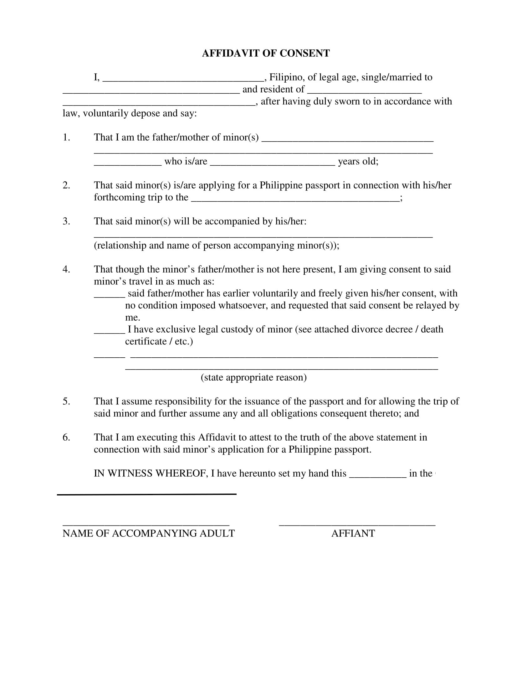 28+ Affidavit of Consent Examples - PDF  Examples