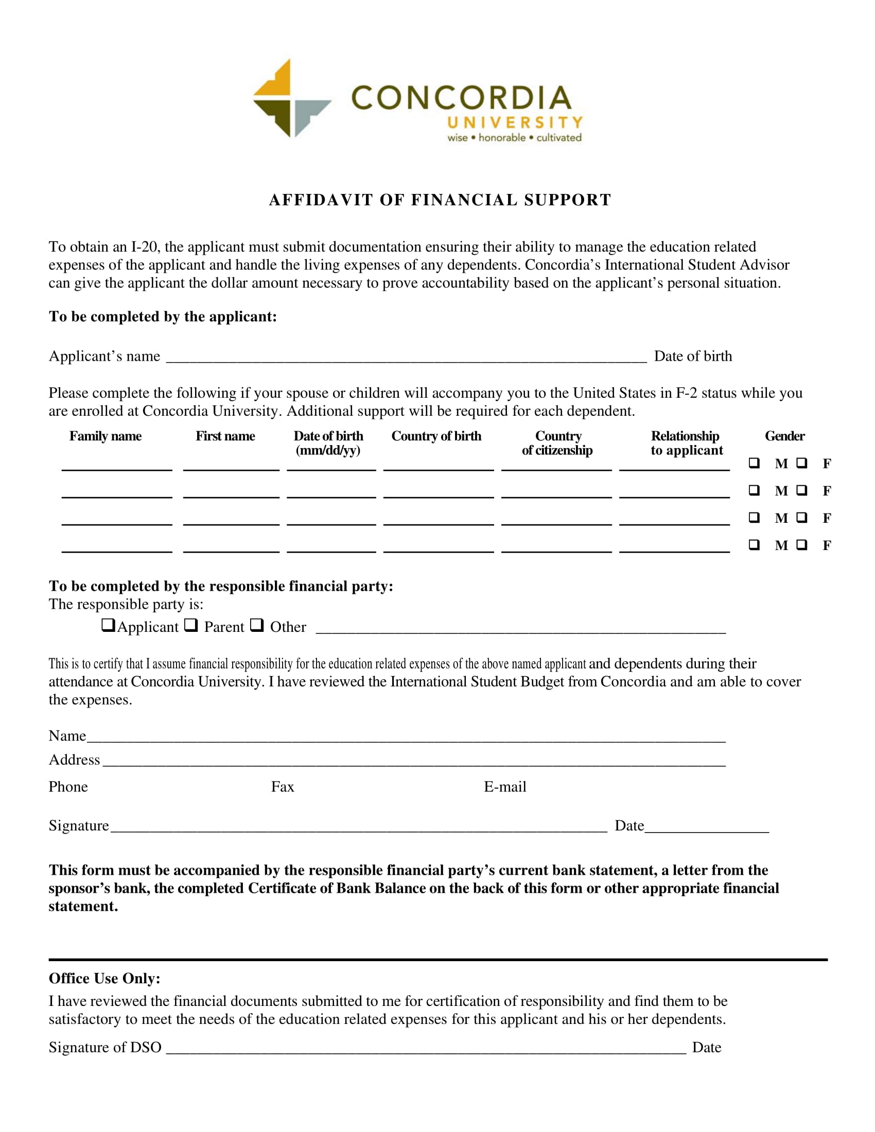 Affidavit Of Financial Support 12 Examples Format Pdf Examples