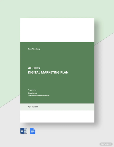 agency digital marketing plan template