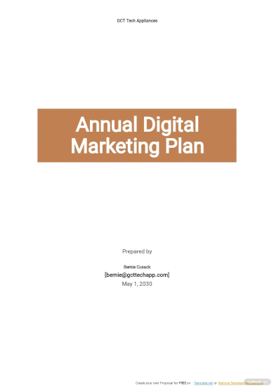 Digital Marketing Plan Examples - 28+ in PDF | MS Word | Google Docs ...