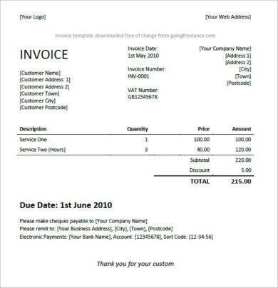 another freelance invoice example 