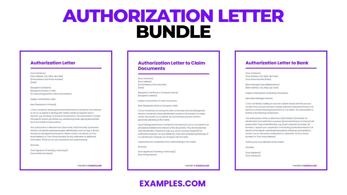 Authorization Letter Bundle
