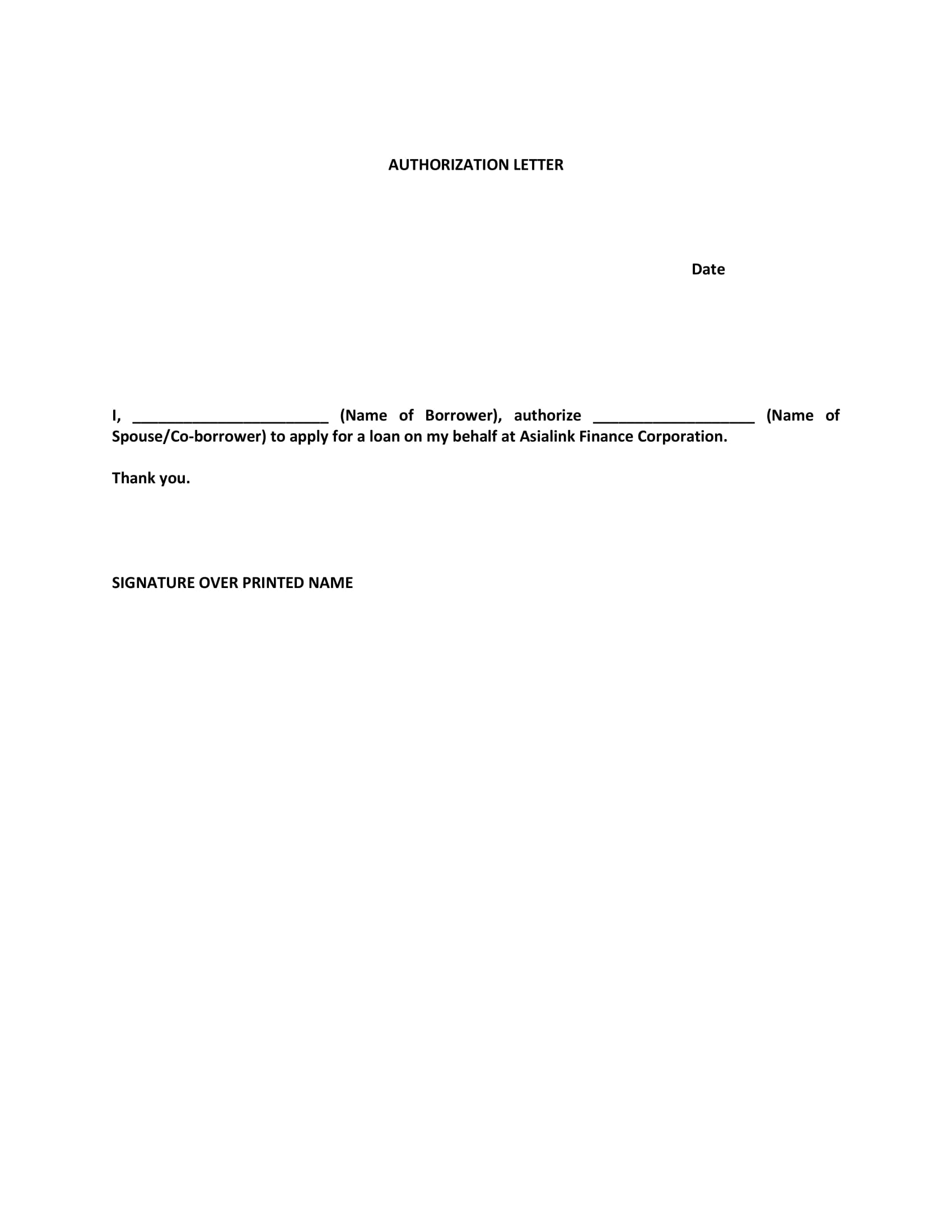 Financial Authorization Letter 9 Examples Format PDF