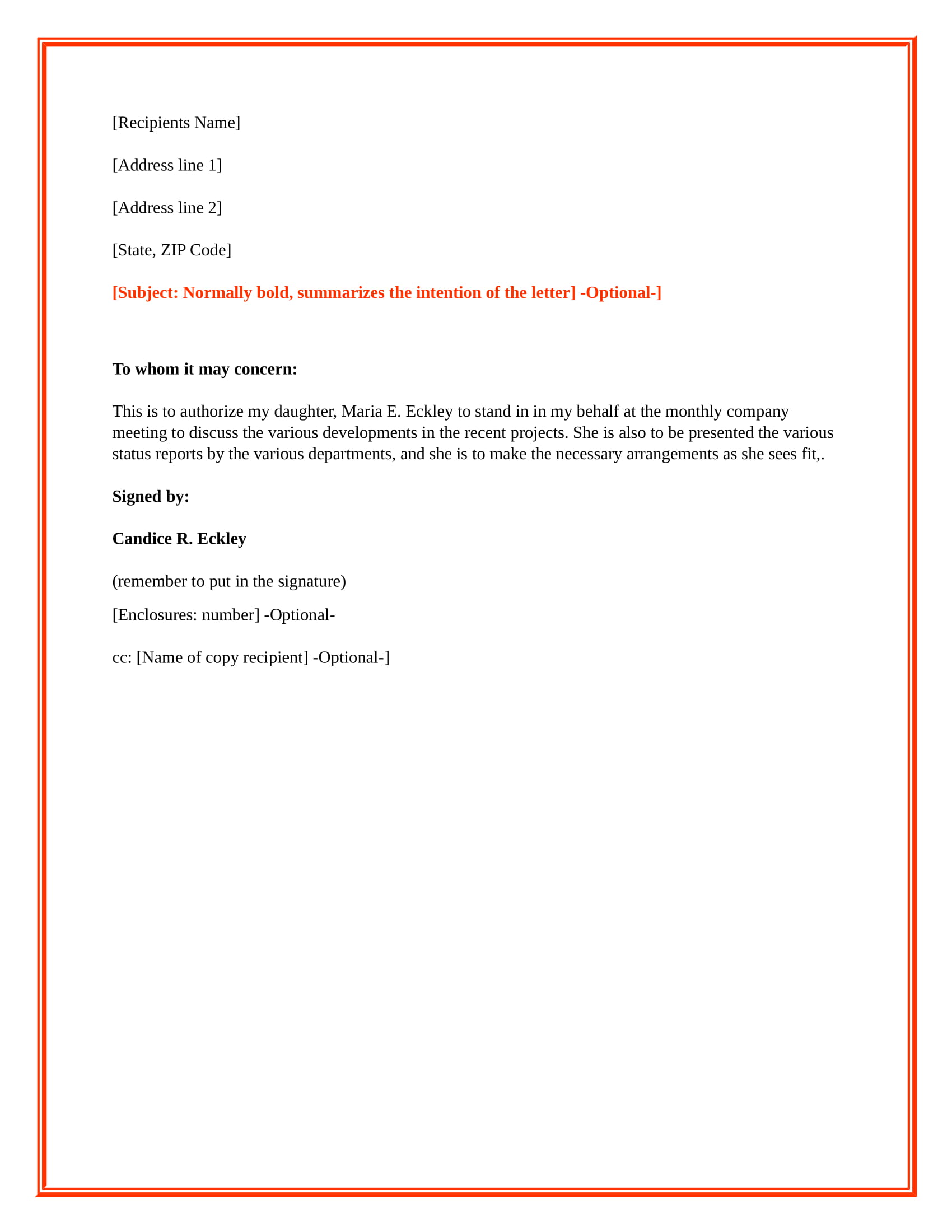 9 Financial Authorization Letter Examples Pdf Examples