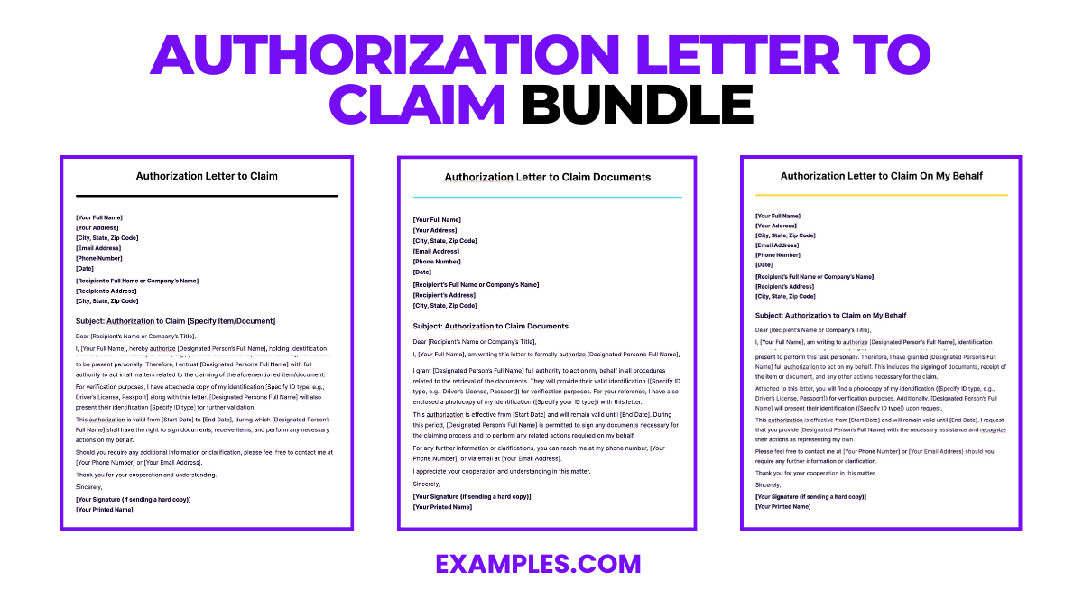 Authorization Letter to Claim Bundle