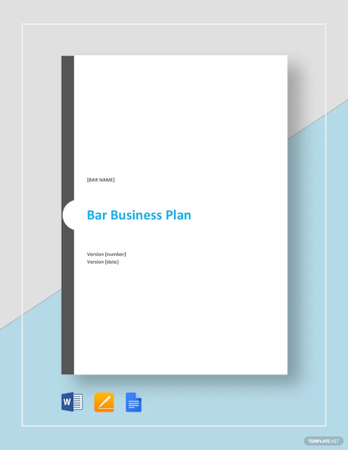 business plan template for opening a bar