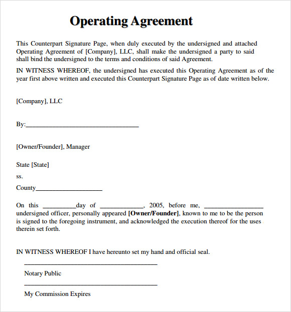 Business Operating Agreement 9+ Examples, Format, Pdf Examples