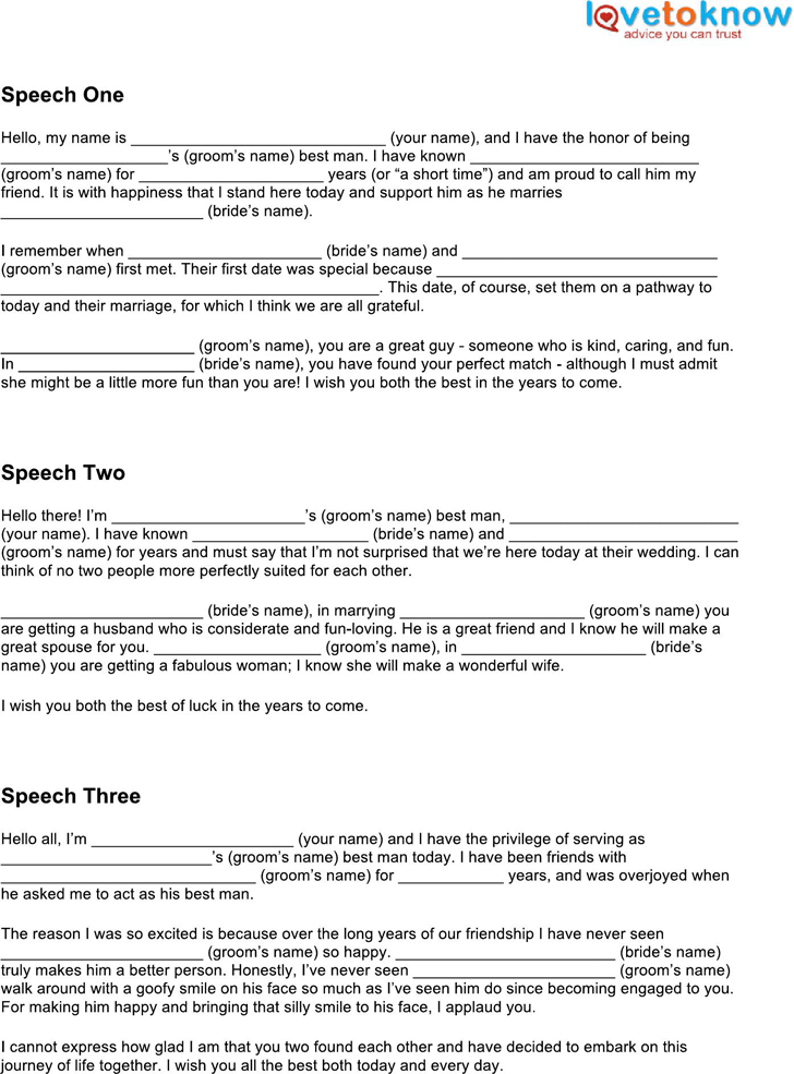 how to write a speech best man