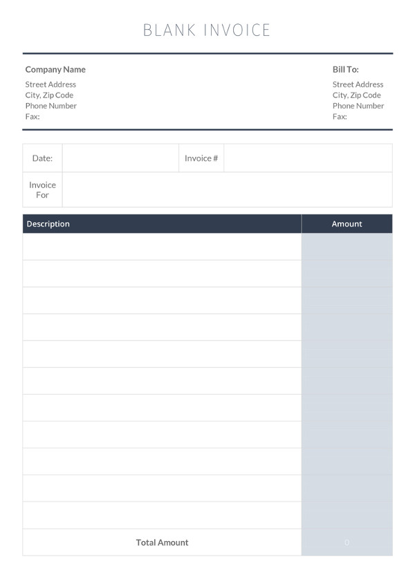15+ Blank Invoice Examples in Word