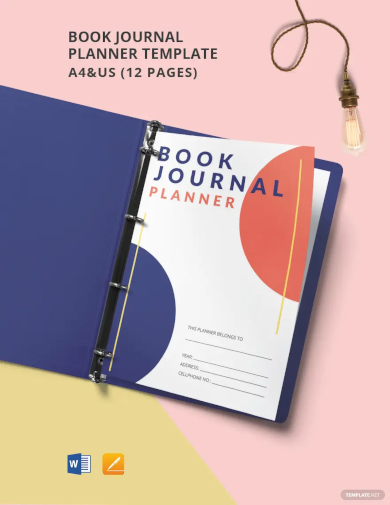 book journal planner template