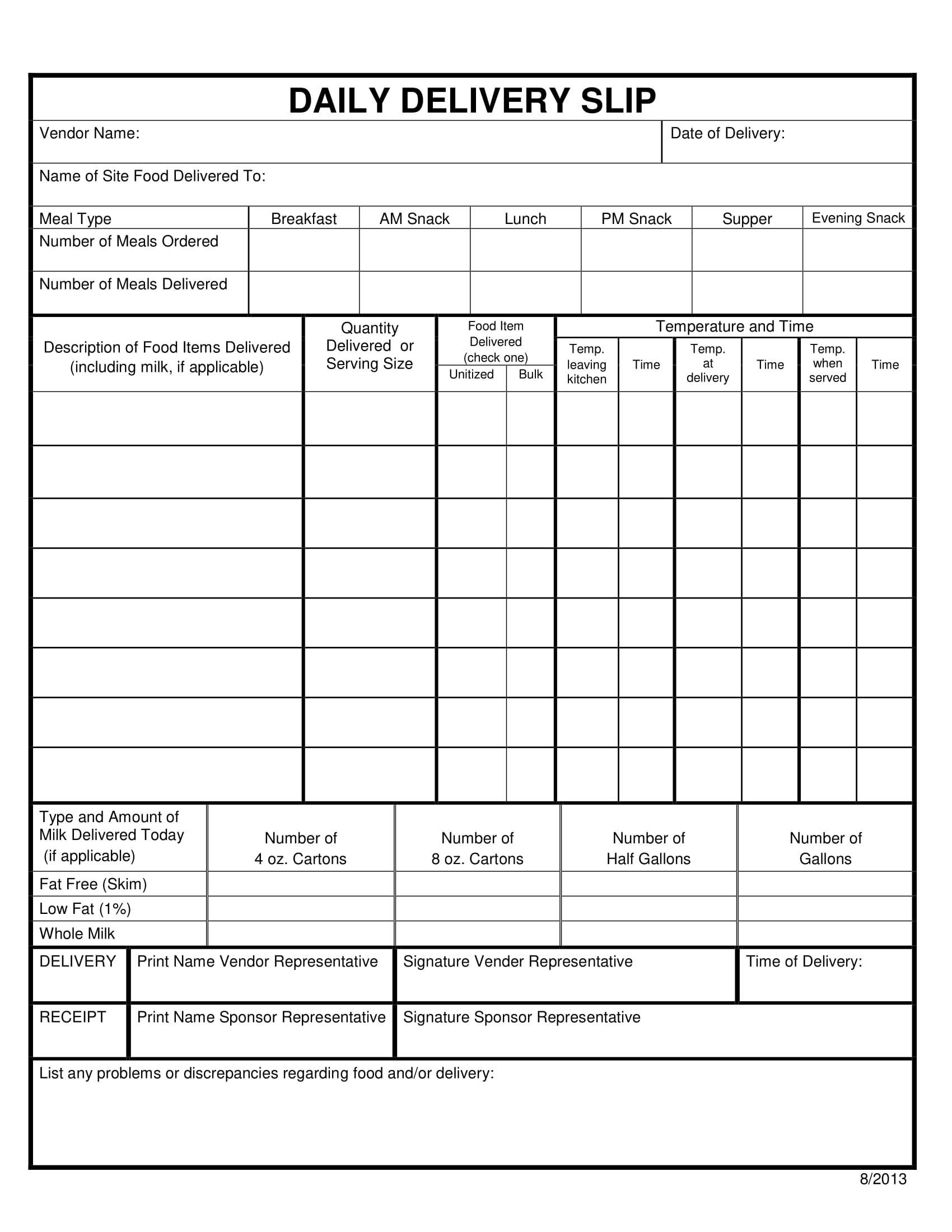 9+ Delivery Slip Example and Template - XLSX, DOC, PDF | Examples