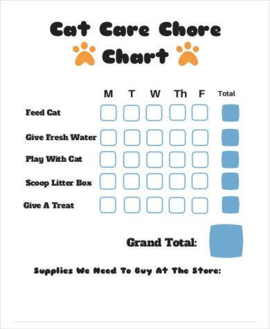 cat care chore chart1
