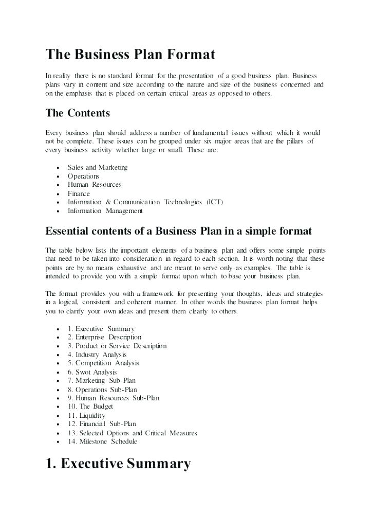 catering company business plan format example