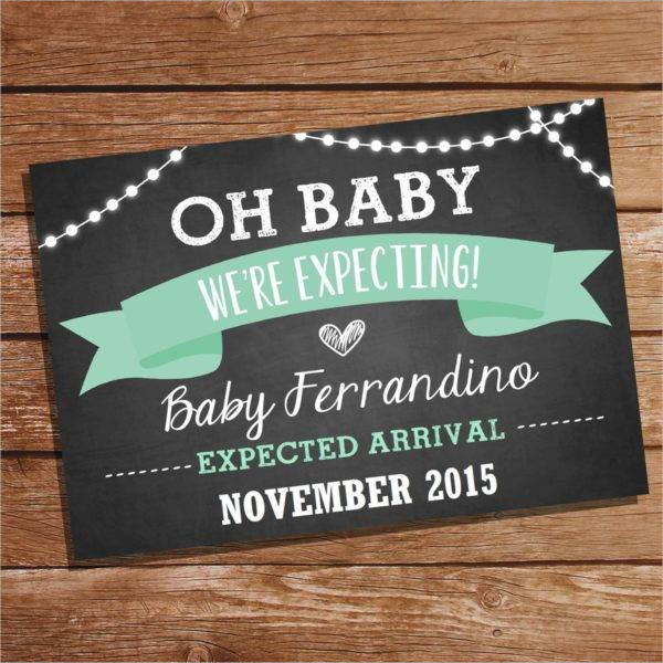 Chalkboard Pregnancy Announcement Example