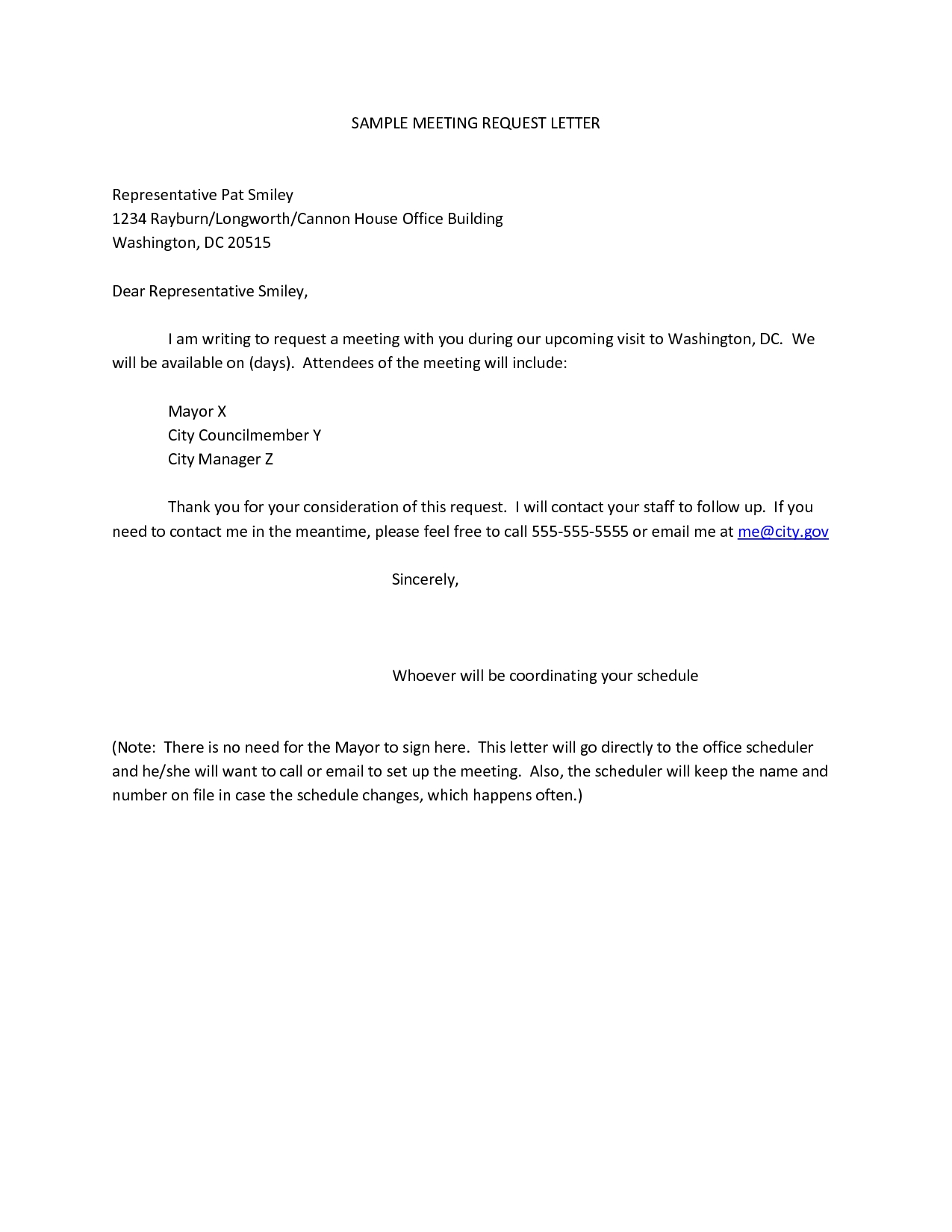 17+ Official Meeting Letter Examples - PDF  Examples