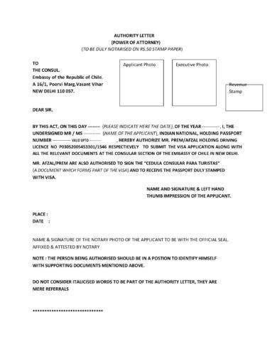 clear power of attorney authorization letter example1